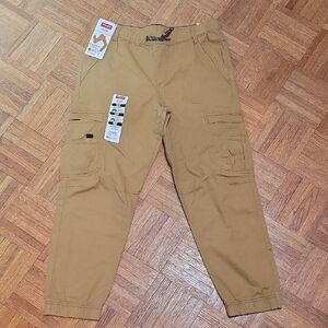Wrangler Tan Cargo Joggers With Gamer Pocket 14 HUSKY Nwt